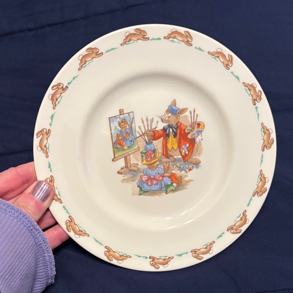 Royal Doulton Bunnykins child plate good used condition minimal scratches seen